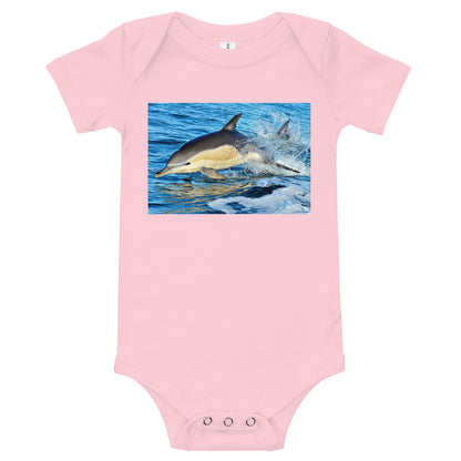Light Soft Baby Bodysuit - Dolphin Splash