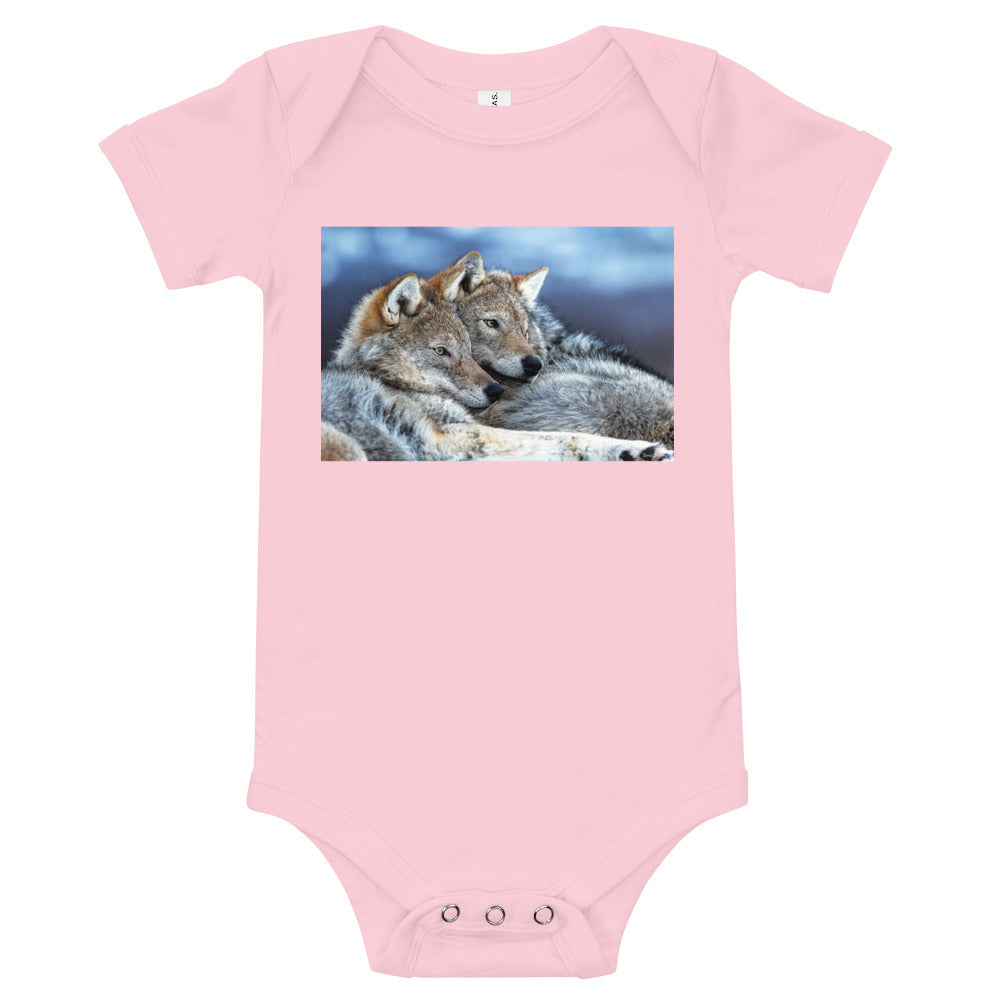 Light Soft Baby Bodysuit - Wolves Chill'n