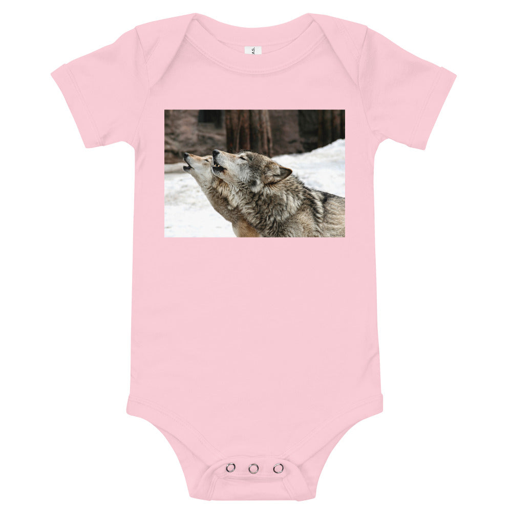 Light Soft Baby Bodysuit - Wolf Harmony