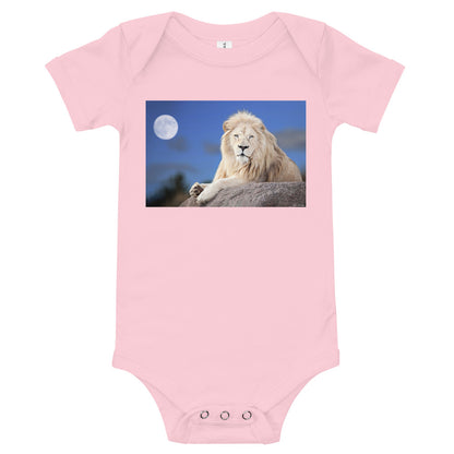 Light Soft Baby Bodysuit - Lion in Moonlight