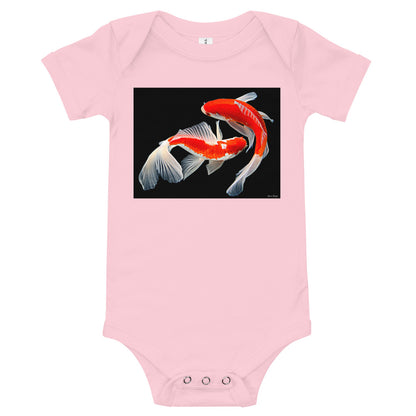 Light Soft Baby Bodysuit - Two koi