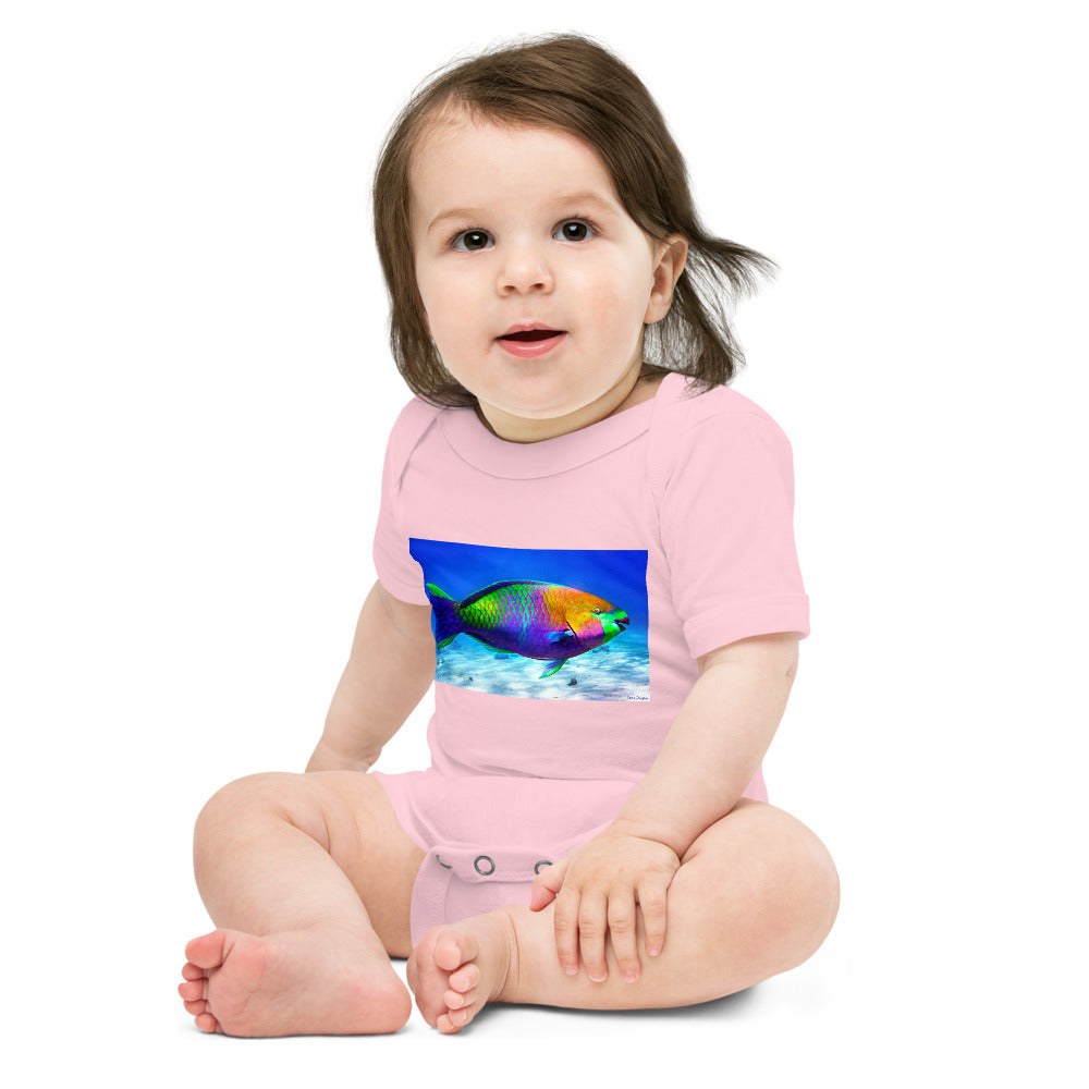 Light Soft Baby Bodysuit - Parrot Fish