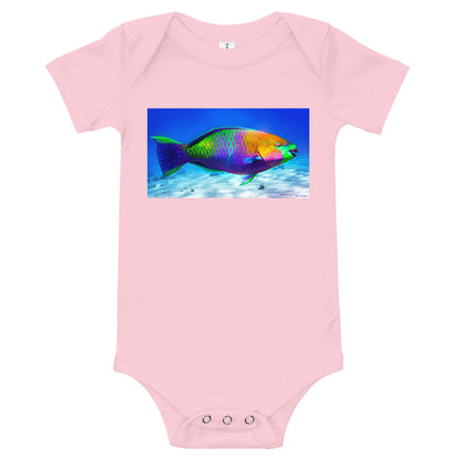 Light Soft Baby Bodysuit - Parrot Fish
