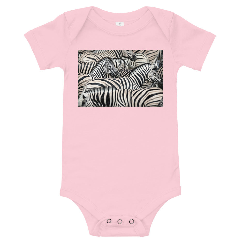 Light Soft Baby Bodysuit - Sharp Dressed Zebras