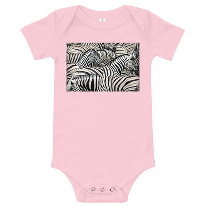 Light Soft Baby Bodysuit - Sharp Dressed Zebras