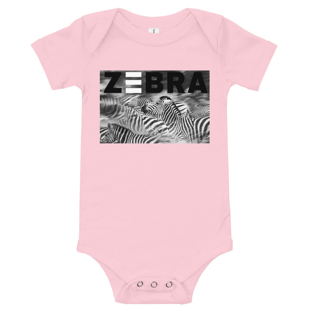 Light Soft Baby Bodysuit - Zebra Blur
