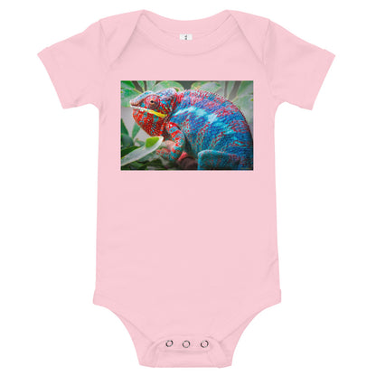 Light Soft Baby Bodysuit - Red & Blue Chameleon
