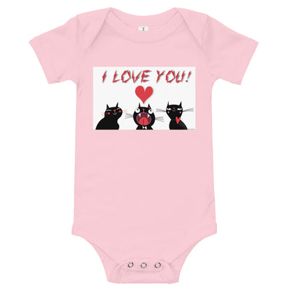 Light Soft Baby Bodysuit - I Love You! I Love you! I Love You!
