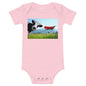 Light Soft Baby Bodysuit - Cow & Super Dog
