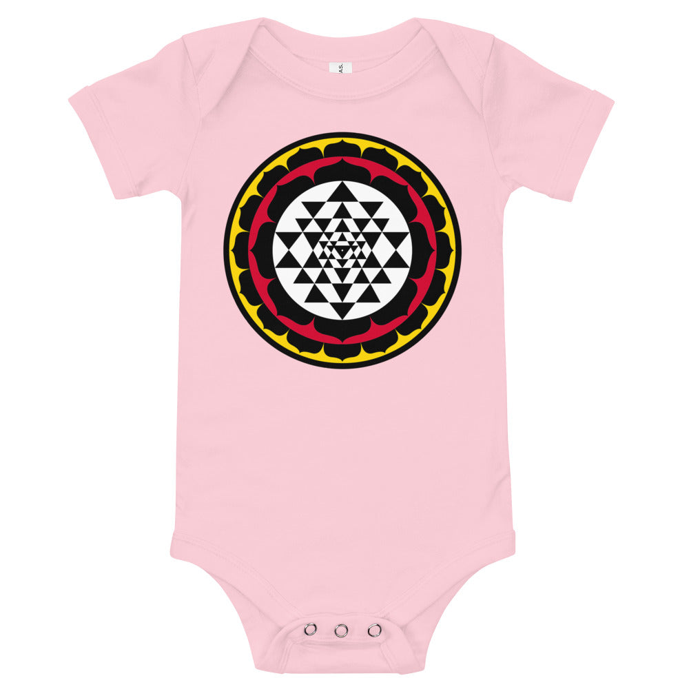 Light Soft Baby Bodysuit - Yantra Circles