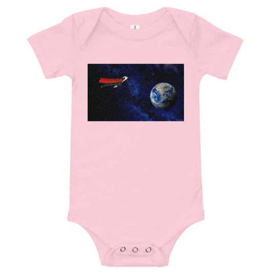 Light Soft Baby Bodysuit - Super Dog in Space
