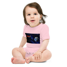 Load image into Gallery viewer, Light Soft Baby Bodysuit - Super Dog in Space
