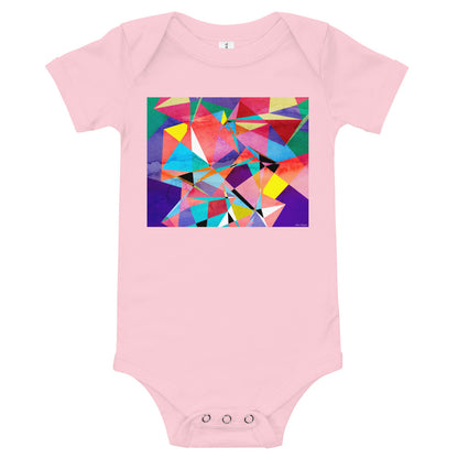 Light Soft Baby Bodysuit - Abstract Triangles