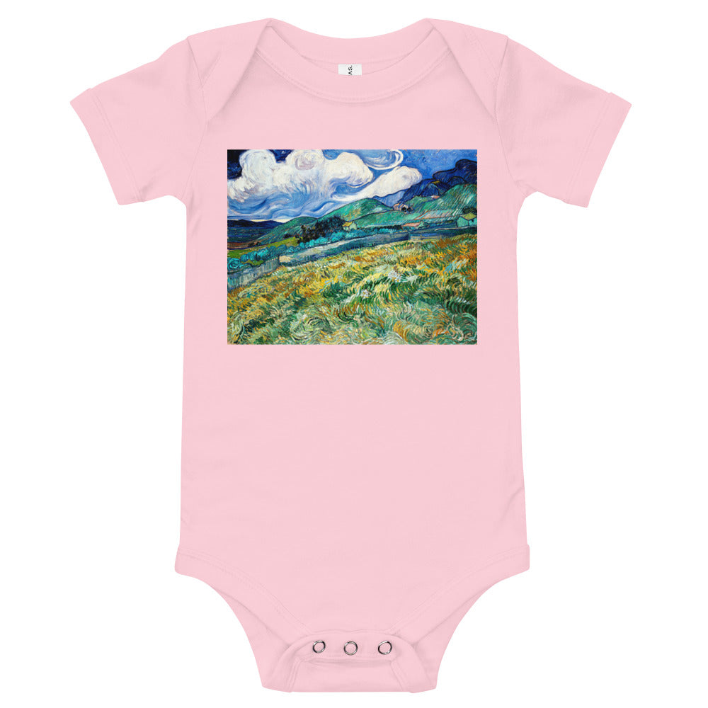 Light Soft Baby Bodysuit - van Gogh: Mountainous Fields Behind St. Paul's Hospital