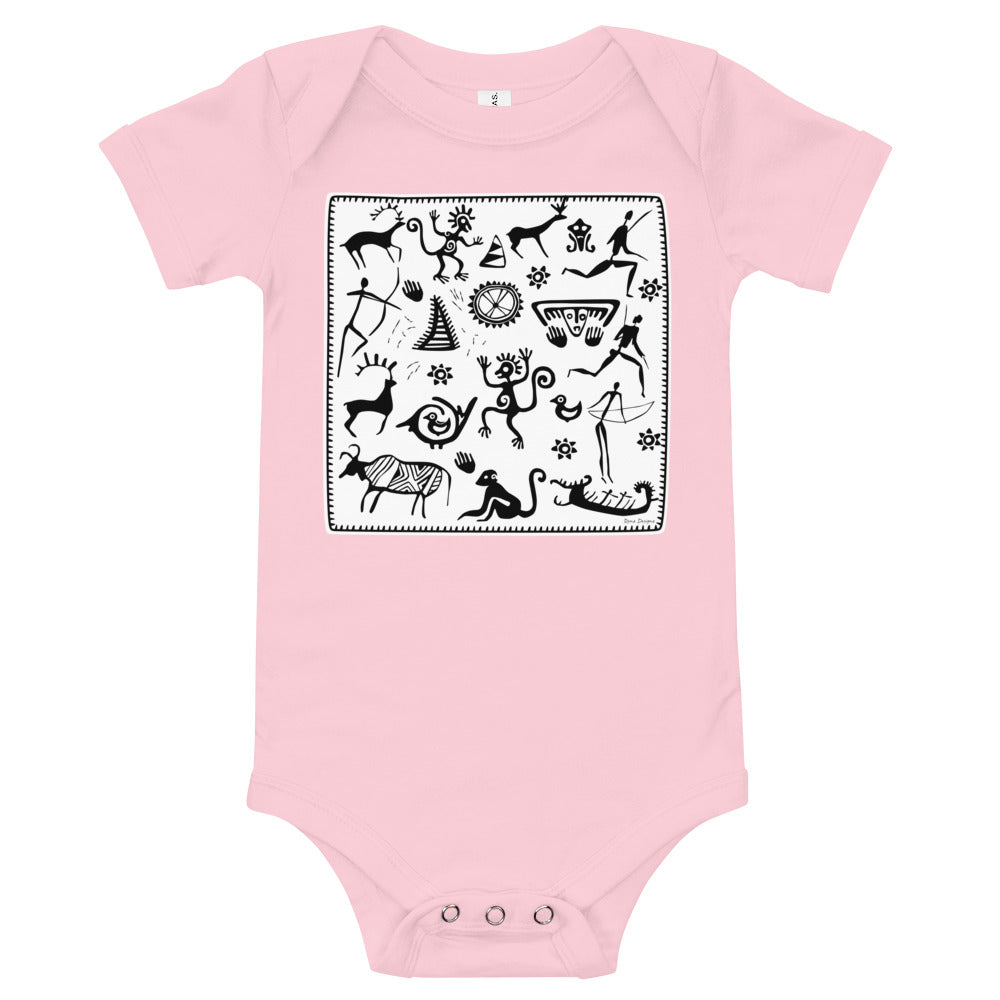 Light Soft Baby Bodysuit - Petroglyphs
