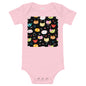 Light Soft Baby Bodysuit - Cat Faces