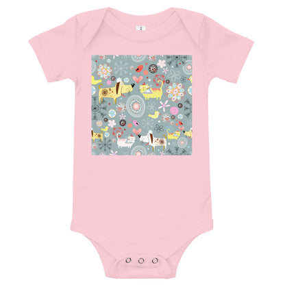 Light Soft Baby Bodysuit - Cats & Dogs
