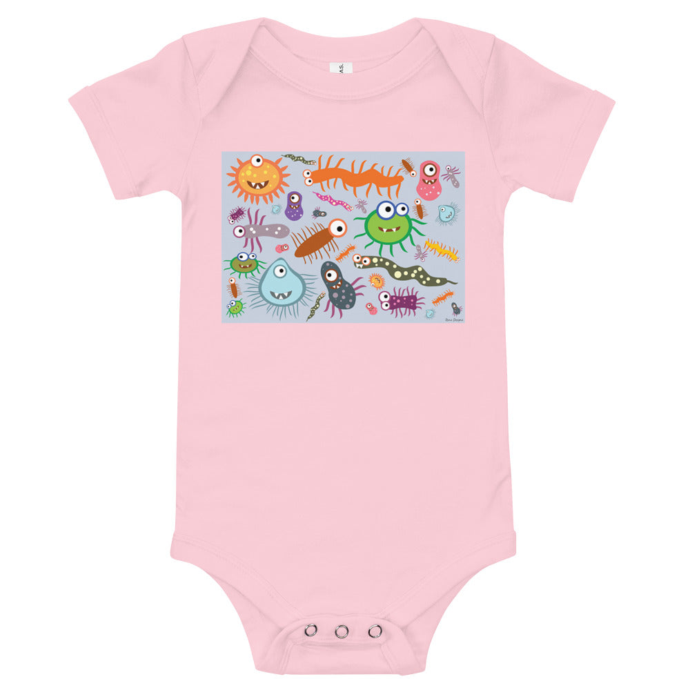 Light Soft Baby Bodysuit - Very Very Funny Monsters