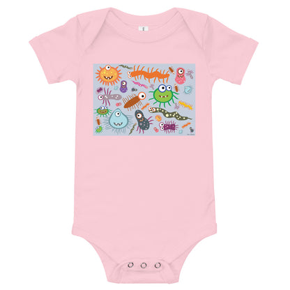 Light Soft Baby Bodysuit - Very Very Funny Monsters