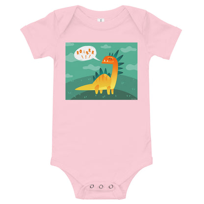 Light Soft Baby Bodysuit - Dino Roar!