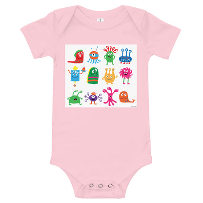 Light Soft Baby Bodysuit - Very Funny Monsters