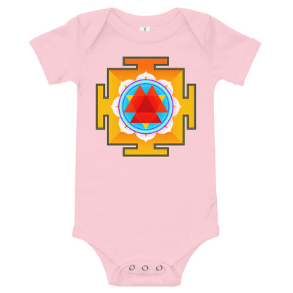 Light Soft Baby Bodysuit - Red & Yellow Yantra