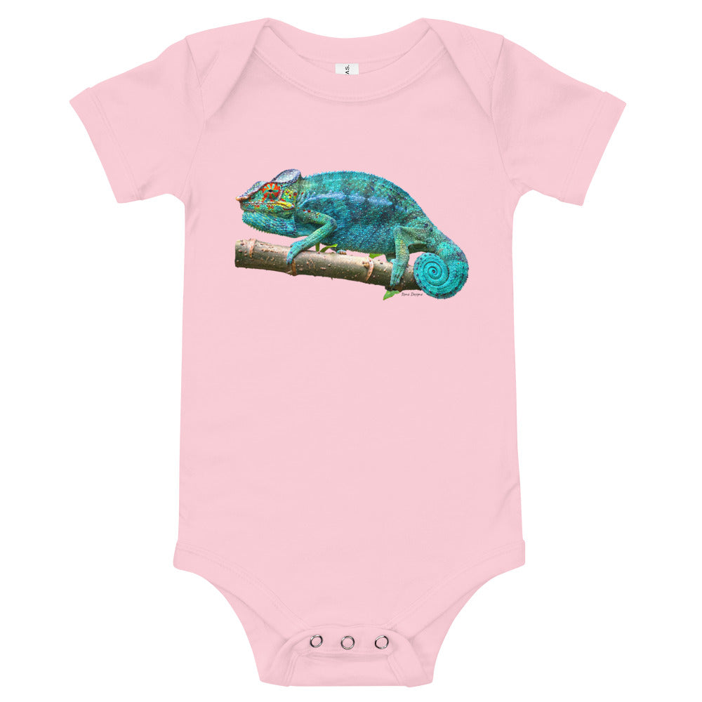 Light Soft Baby Bodysuit - Turquoise Chameleon
