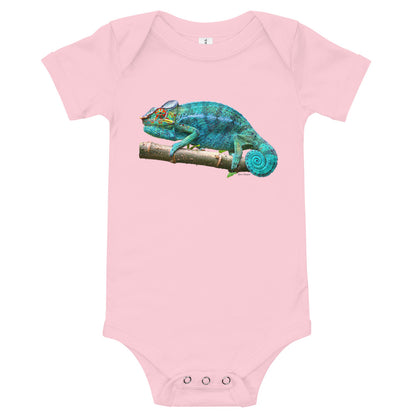 Light Soft Baby Bodysuit - Turquoise Chameleon