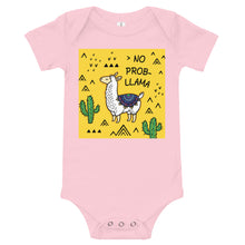 Load image into Gallery viewer, Light Soft Baby Bodysuit - NO PROB-LLAMA

