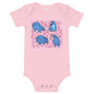 Soft Premium Baby Bodysuit - Funny Blue Tapirs