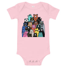 Load image into Gallery viewer, Premium Soft Baby Bodysuit - A Band of Bears
