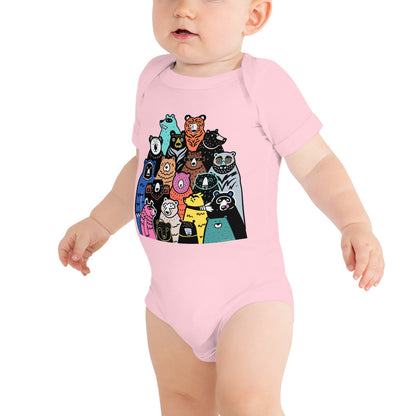 Premium Soft Baby Bodysuit - A Band of Bears