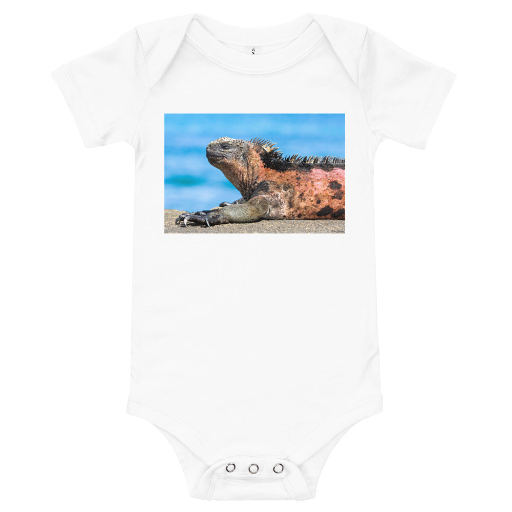 Light Soft Baby Bodysuit - Galapagos Marine Iguana Basking