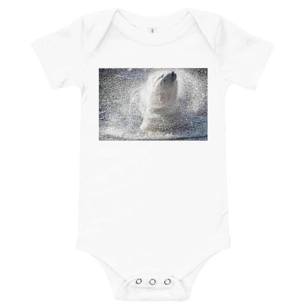 Light Soft Baby Bodysuit - Polar Bear Shedding Water