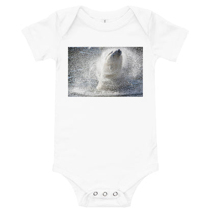 Light Soft Baby Bodysuit - Polar Bear Shedding Water
