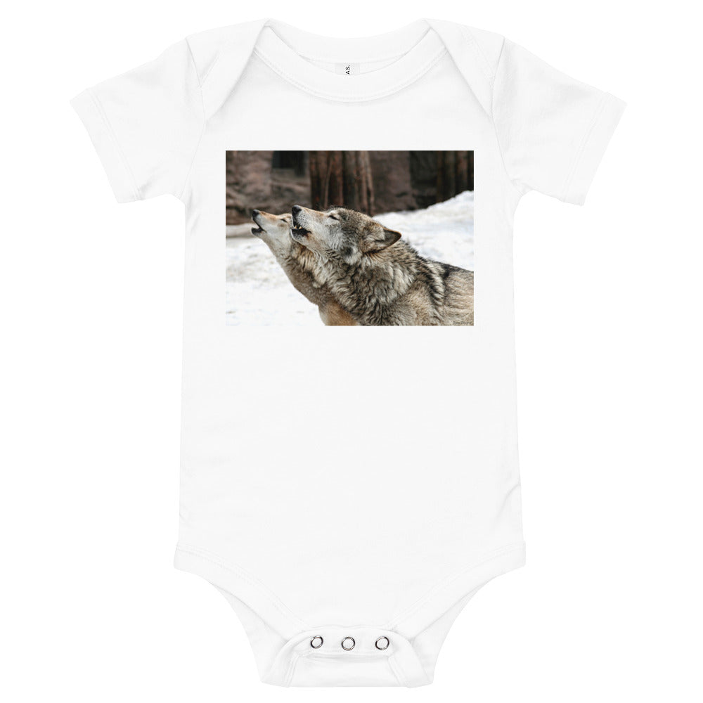 Light Soft Baby Bodysuit - Wolf Harmony