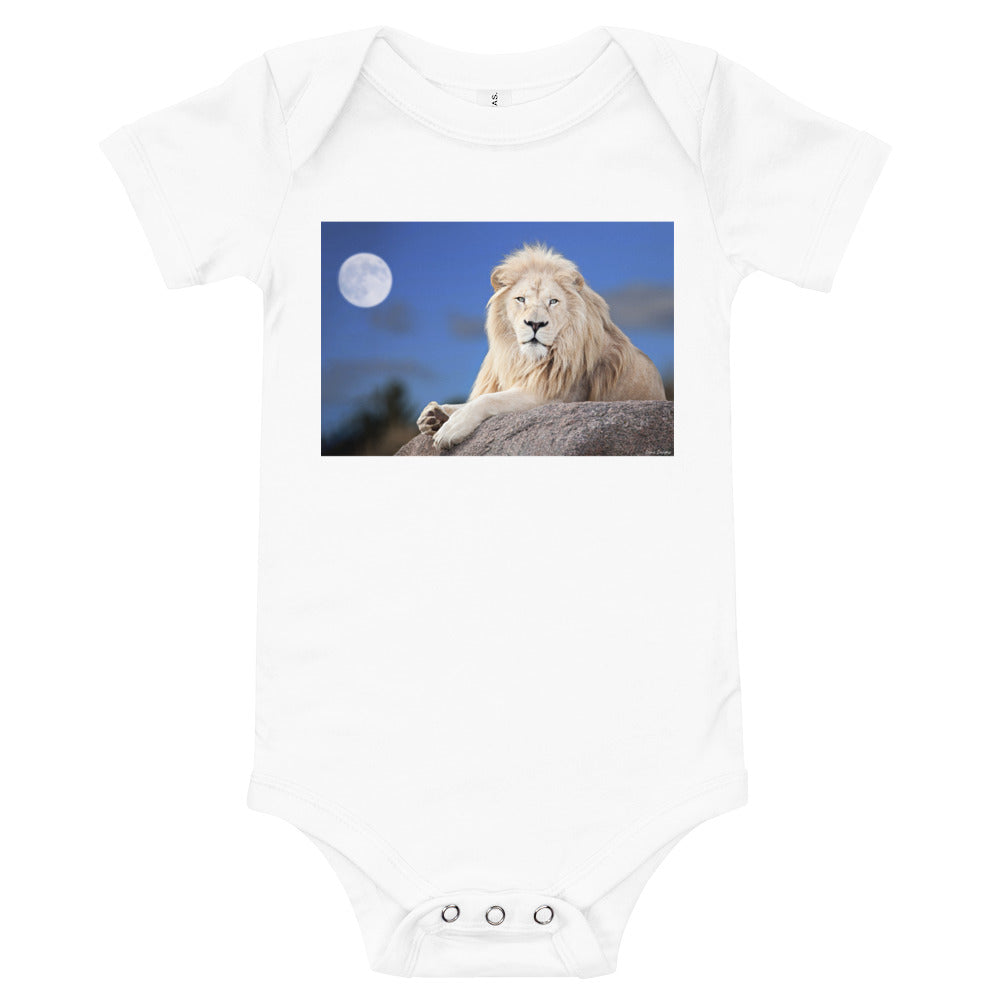 Light Soft Baby Bodysuit - Lion in Moonlight