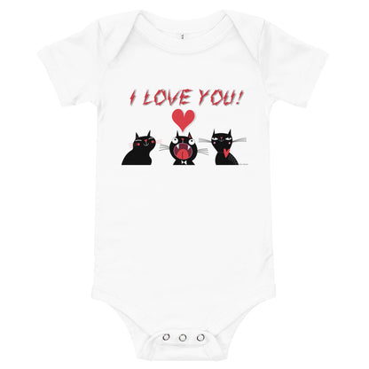 Light Soft Baby Bodysuit - I Love You! I Love you! I Love You!