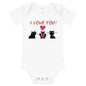 Light Soft Baby Bodysuit - I Love You! I Love you! I Love You!
