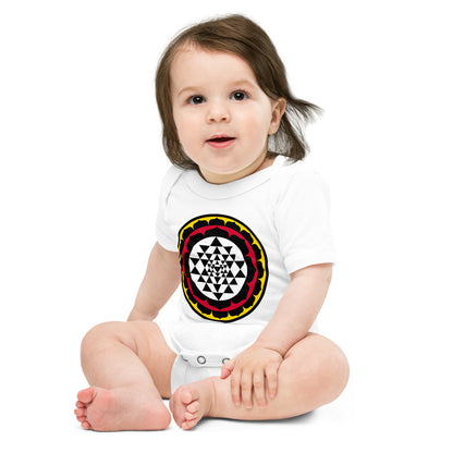 Light Soft Baby Bodysuit - Yantra Circles