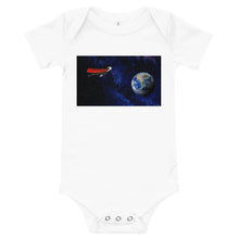 Load image into Gallery viewer, Light Soft Baby Bodysuit - Super Dog in Space
