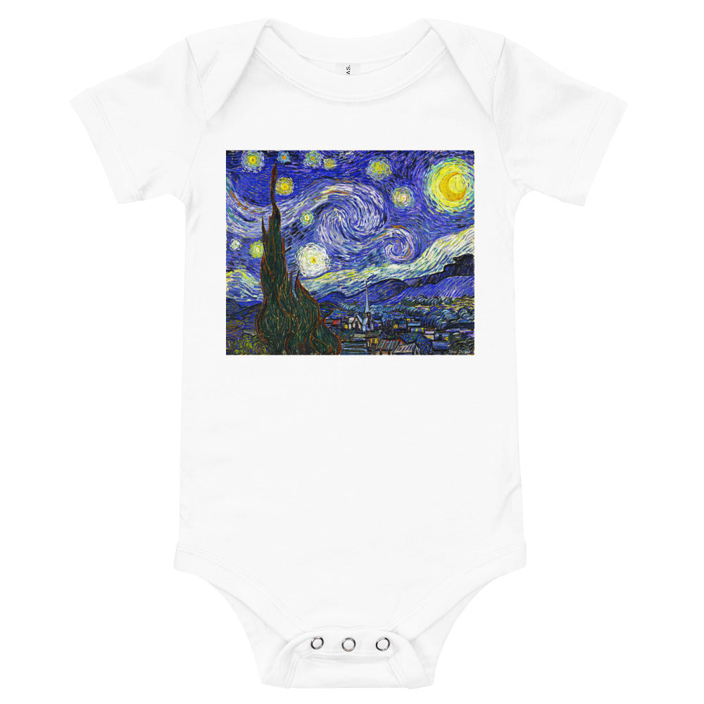 Light Soft Baby Bodysuit - van Gogh: Starry Night