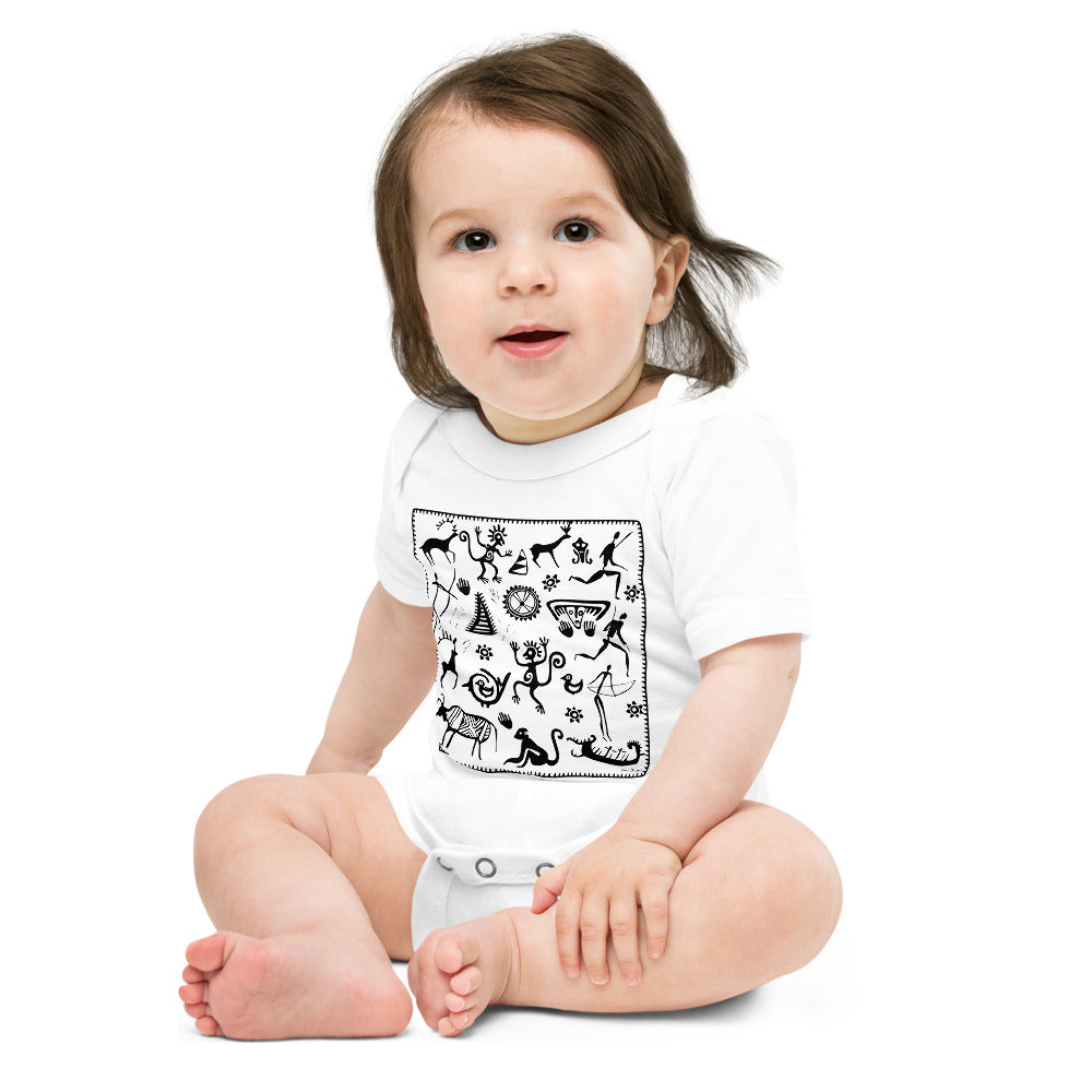 Light Soft Baby Bodysuit - Petroglyphs