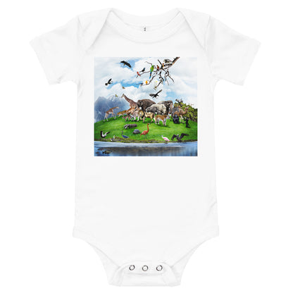 Light Soft Baby Bodysuit - Animal Friends!
