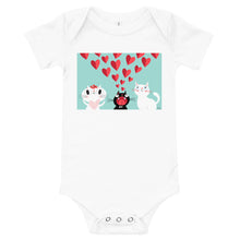 Load image into Gallery viewer, Light Soft Baby Bodysuit - Love Cats
