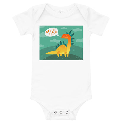 Light Soft Baby Bodysuit - Dino Roar!