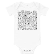 Load image into Gallery viewer, Light Soft Baby Bodysuit - Funny Monsters
