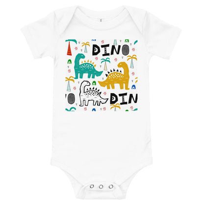 Light Soft Baby Bodysuit - Dinosaur Party