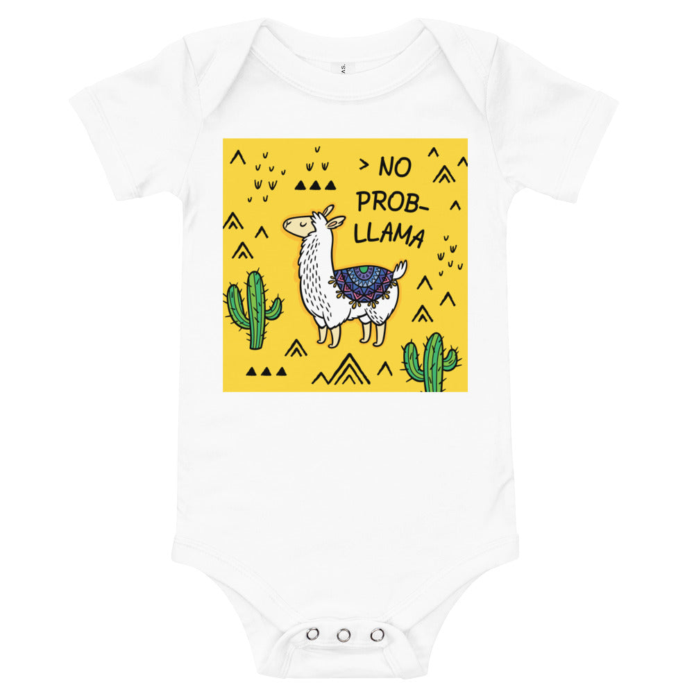 Light Soft Baby Bodysuit - NO PROB-LLAMA