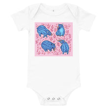 Load image into Gallery viewer, Soft Premium Baby Bodysuit - Funny Blue Tapirs

